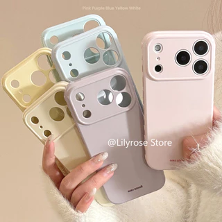 สีชมพูเคสโทรศัพท์สําหรับiPhone 17ProMax 17Pro 17 16ProMax 16Pro 16 15ProMax 15Pro 15 14ProMax 14Pro 14 13ProMax 13Pro 13 12 Soft Anti-fall Yellowingทน