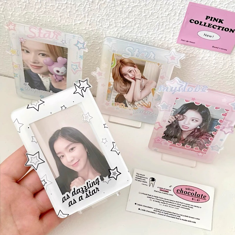 Original Y2K Star Student Star Card Display Stand Card Brick Stand Card Cover Table Cover Protection Cover