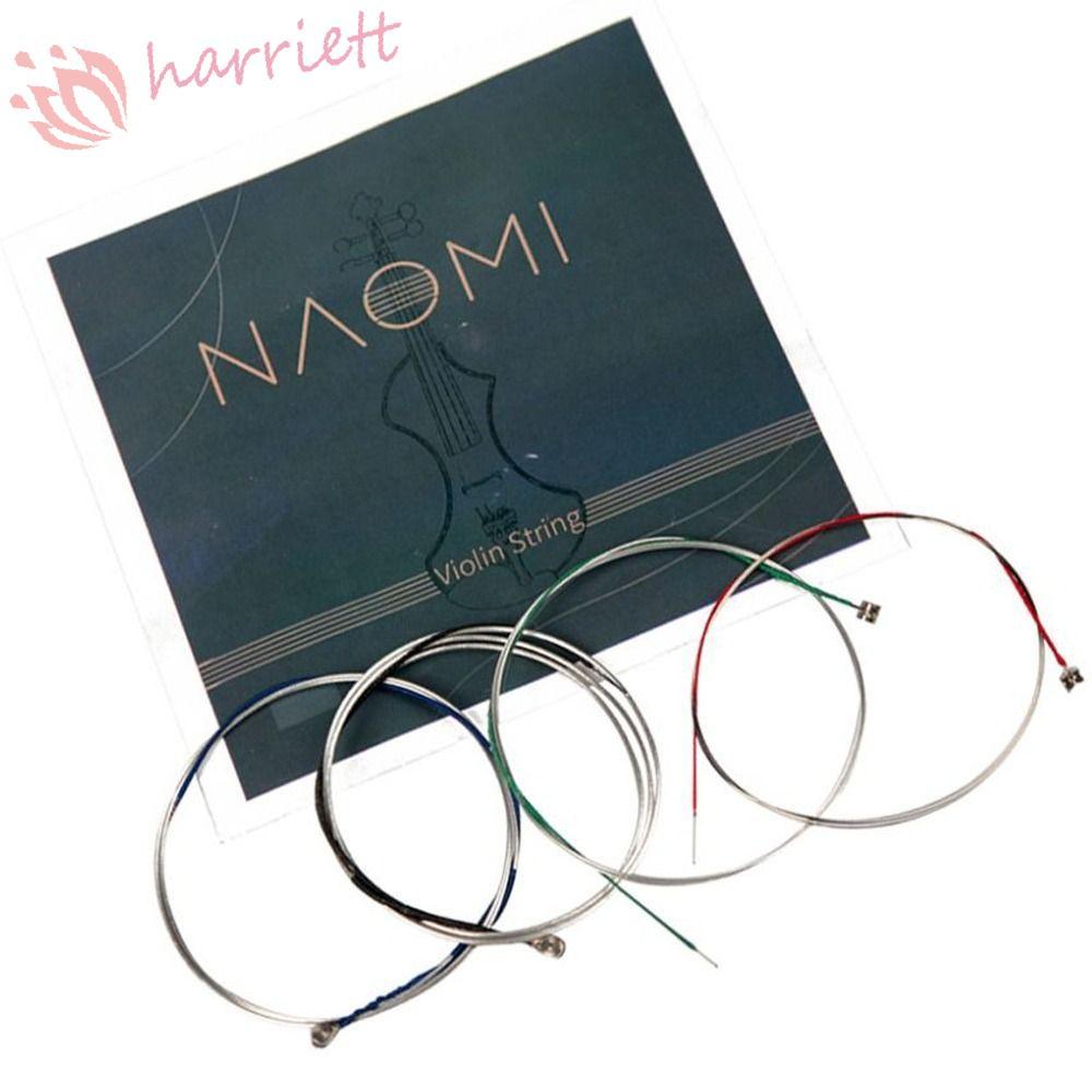 HARRIETT 1 ชุด Fiddle String, 4/4 3/4 1/2 1/4 1/8 นิกเกิล String Naomi ไวโอลิน String, เครื่องดนตรี 