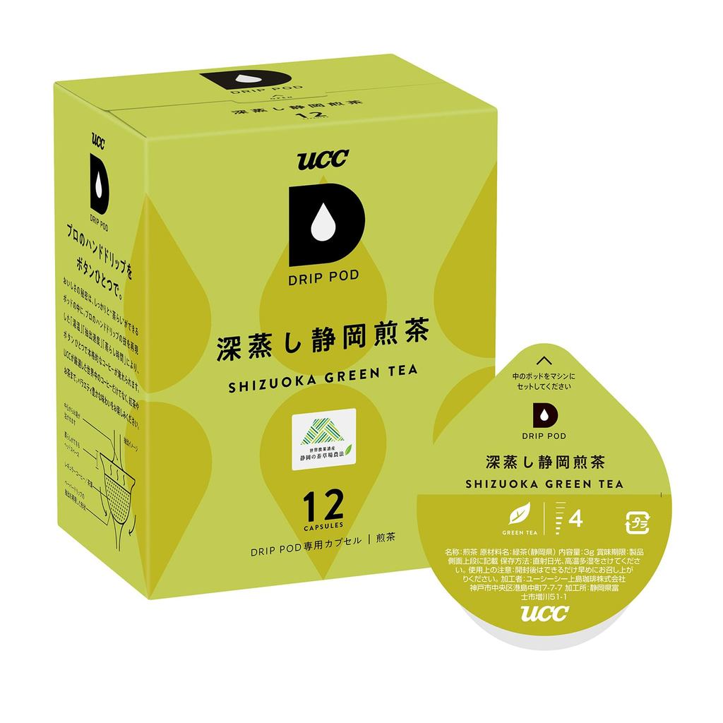 UCC Drip Pod exclusive capsule Deep-steamed Shizuoka green tea 12 cups 36g Pod capsule