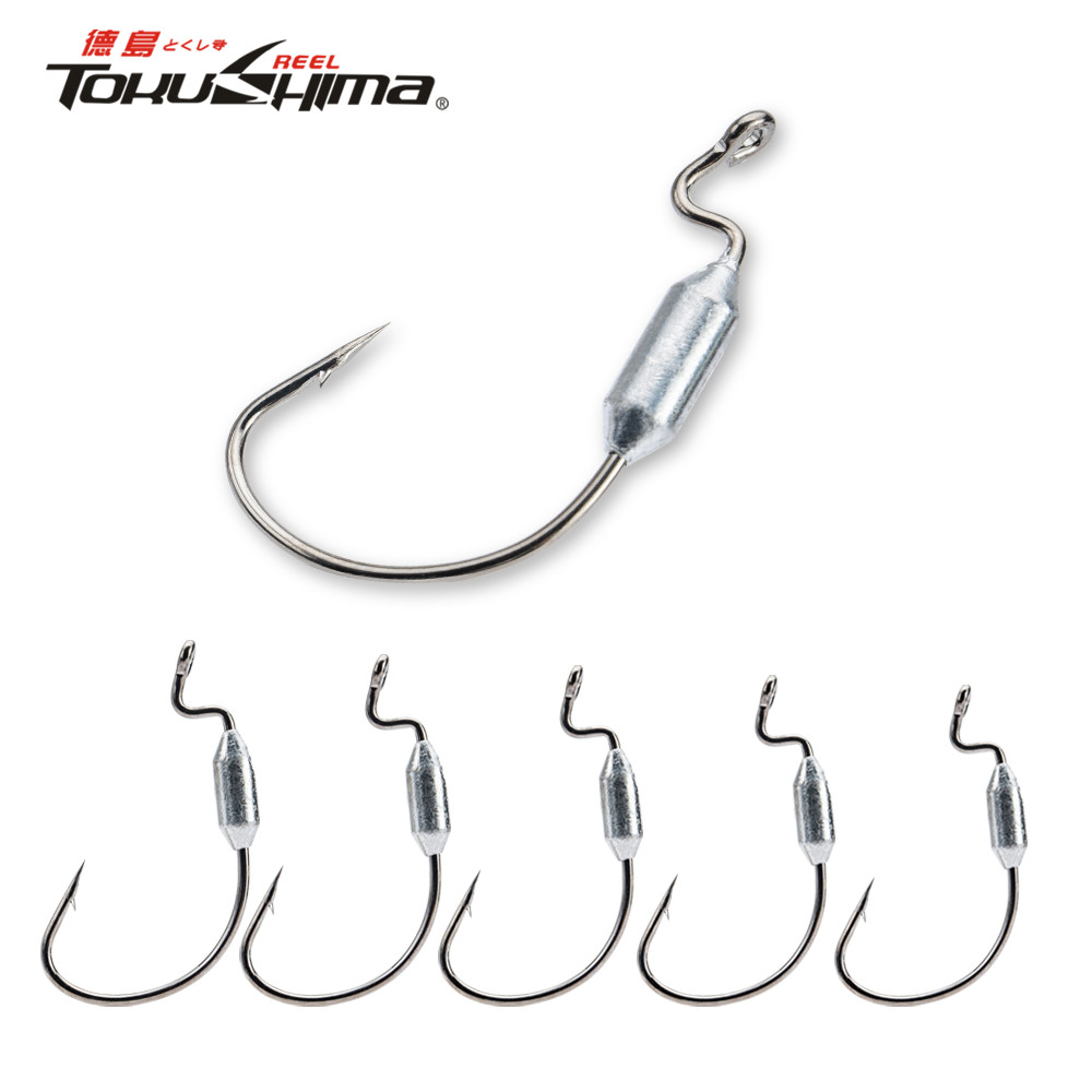 ตะขอตกปลา 10 ชิ้น ขนาด #1,#1/0,#2/0,#3/0,#4/0 ออกแบบ.Offset กว้างสำหรับSwimbait และเหยื่ออ่อน