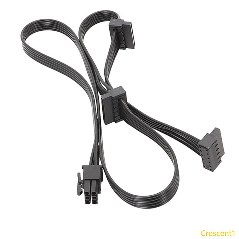 Crescent1 6Pin to SATAX3 สายไฟสําหรับ Corsair RM RMX Power Modulars 41x0 16TS 80 ซม.