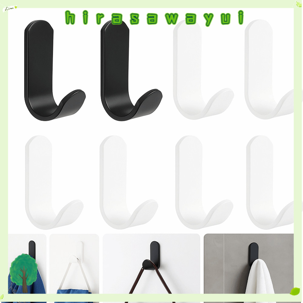 HIRASAWAYUI 5 ชิ้นตะขอแขวน, Strong กาวอเนกประสงค์ Wall Organizer Hook,คุณภาพสูง J-hook Design กันน้ํ