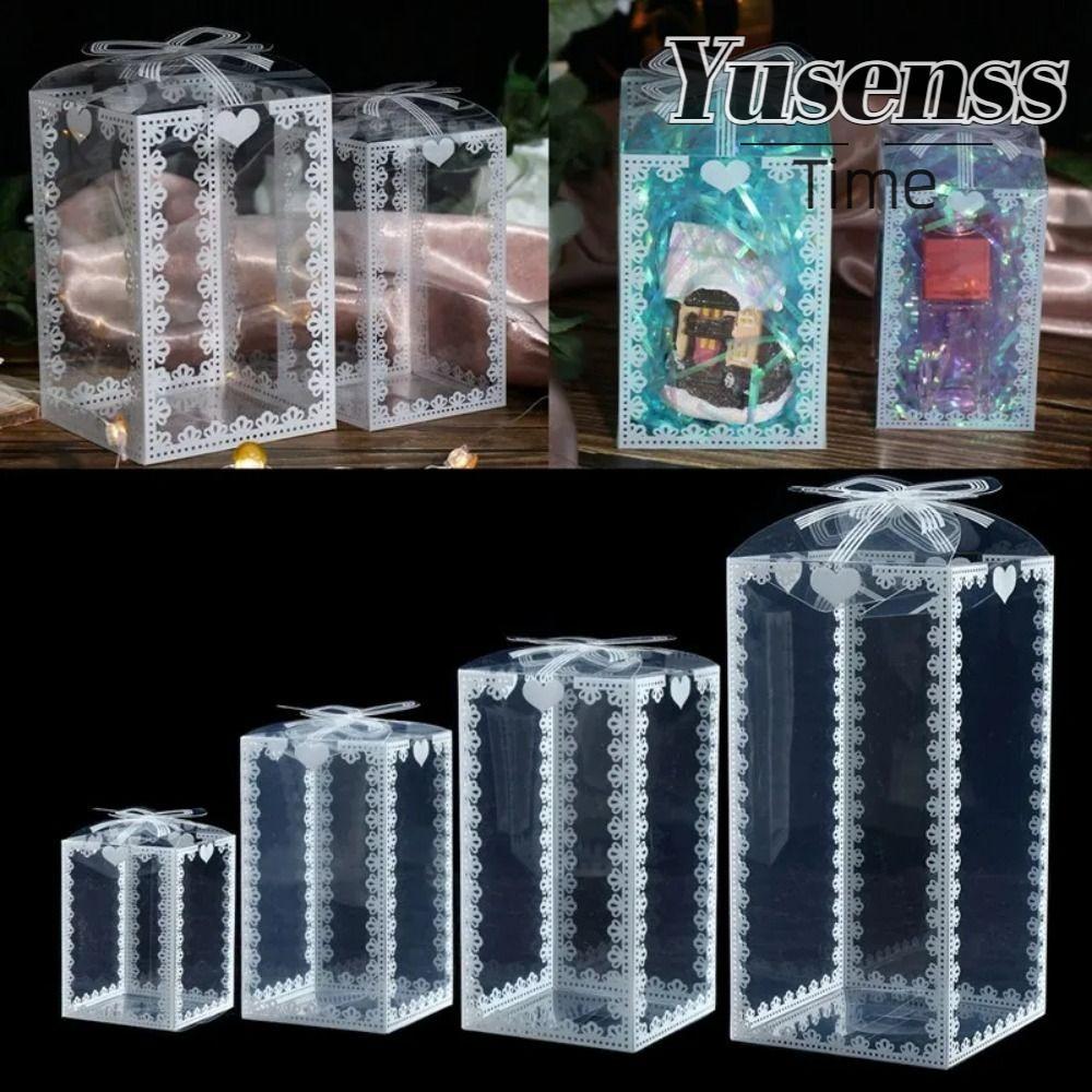 YUSEN 10 ชิ้นกล่องบรรจุพีวีซี,นํามาใช้ใหม่โปร่งใสพิมพ์กล่องพีวีซี,หลายขนาดกล่องของขวัญอุปกรณ์งานเลี้ยงวันเกิด