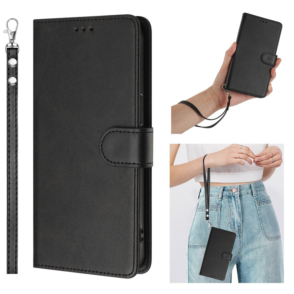 Sharp Aquos R9 Pro R6 R6G R1 Zero sense basic lite 3 RFID Blocking PU Leather Flip Wallet Phone Case