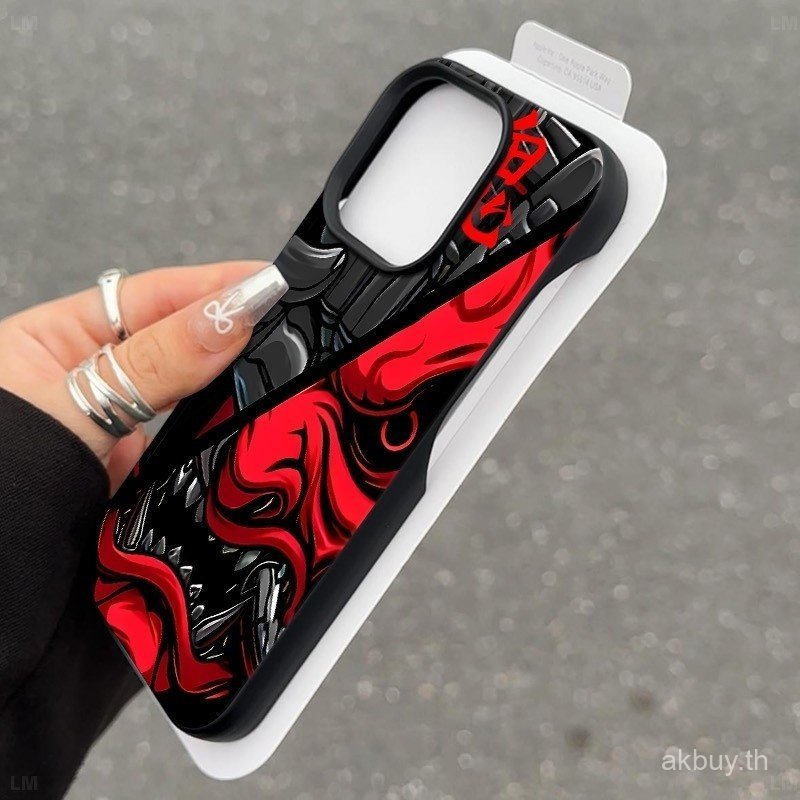 Demon Mask Unique Niche Darkสไตล์เคสโทรศัพท์เหมาะสําหรับiPhone 16promax 15promax 14 13 12 11 promax 17promax 14plus Shock-Resistantป้องกันกรณีXULS – โปรปัง