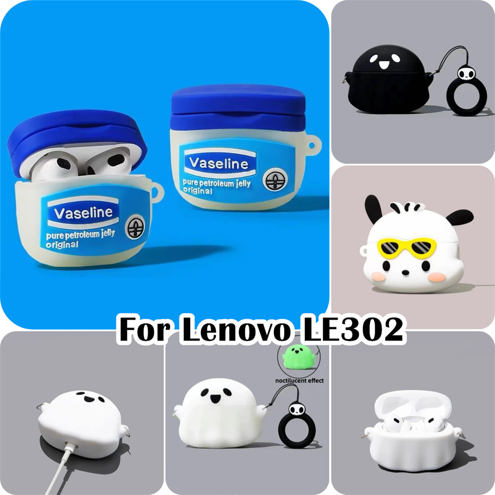 In Stock สําหรับ Lenovo LE302 กรณีสร้างสรรค์การ์ตูนซิลิโคนอ่อนนุ่มหูฟังกรณีปลอกฝาครอบ