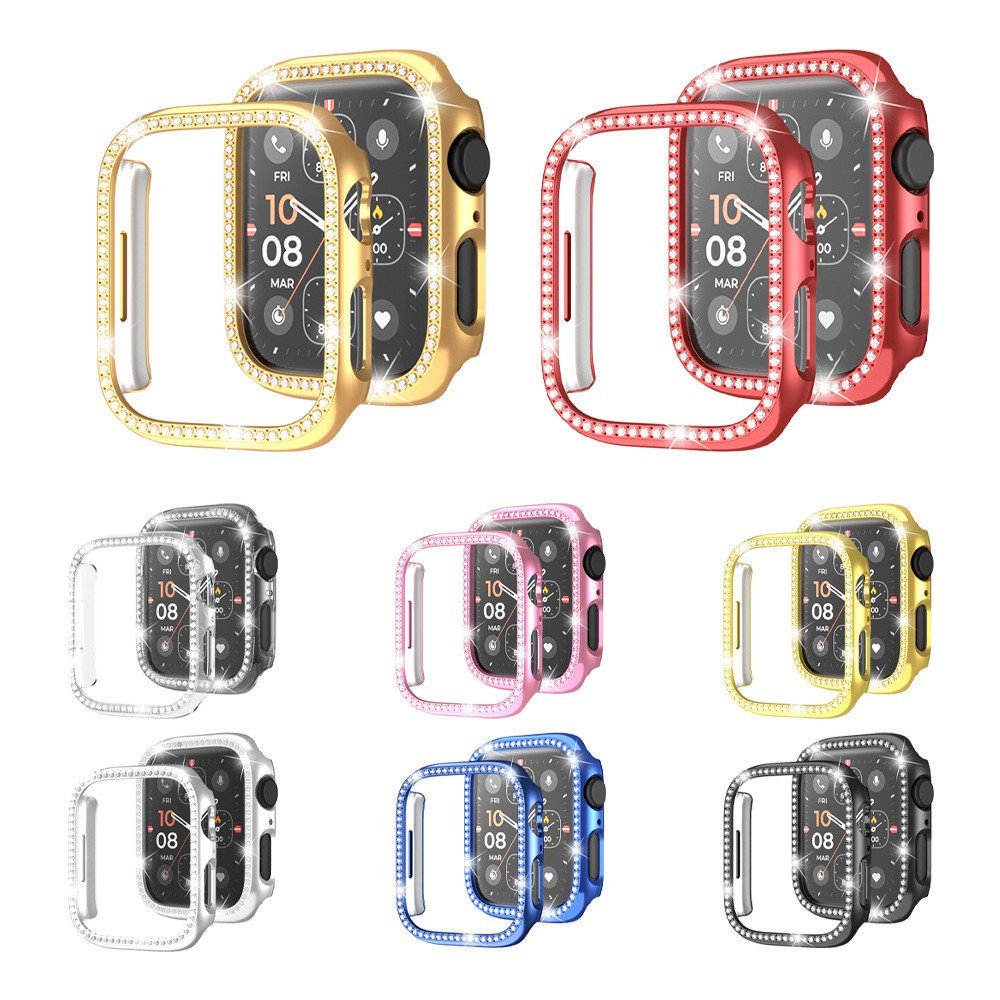 เหมาะสําหรับเคส Apple Watch Applewatch456 เคสป้องกัน PC เคสเพชรกลวงไฟฟ้า เคส iwatch