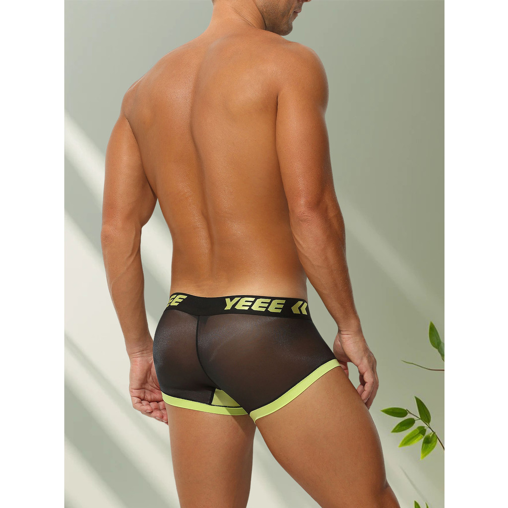 Underwear  MSXL  Boxer men  บางสุด ๆ    โปร่งแสง    ผ้ายืด   Ice silk   เอวต่ํา   721