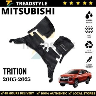 MITSUBISHI TRITON  CAB/4ประตู 2005-2025 ชุด พรม พรมปูพื้นรถ พรมปูพื้น พรมกันลื่น พรมในรถยนต์ พรมรถ