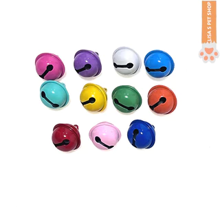 STOCK ปลอกคอสัตว์เลี้ยง กระดิ่งสีสันขนาด 18MM สำหรับทำ DIY พวงกุญแจ ของตกแต่งคริสต์มาส โลหะ กระดิ่งแมวและสุนัข