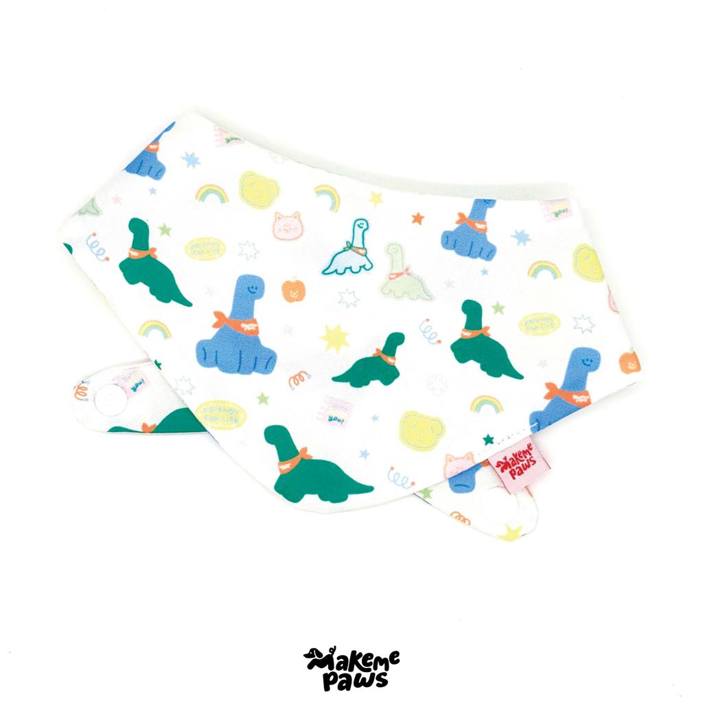 Mini Dino Bandana ลายไดโนเสาร์ ผ้าพันคอสัตว์เลี้ยง สุนัข หมา แมว Stickwithme4ev