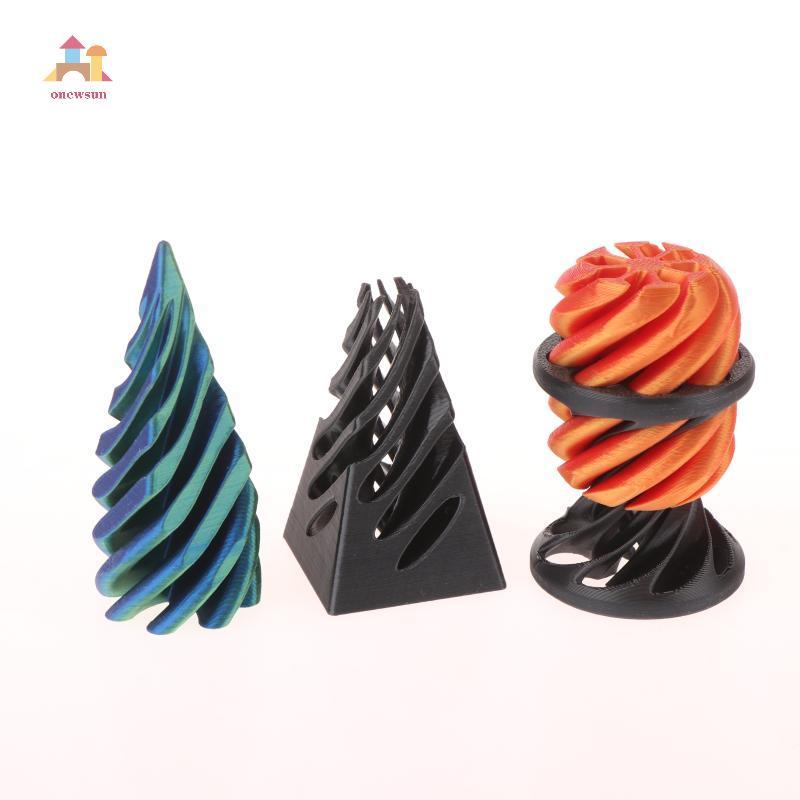 Onew 1 ชิ้นด้าย Illusion Dpression ของเล่น 3D พิมพ์กรวยเกลียว Impossible พีระมิดประติมากรรม sun