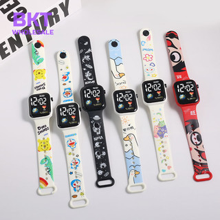 Jam Tangan Digital Anak-anak Dengan Layar LED Tali Silikon Kartun Cocok Untuk Anak Laki-laki Dan Perempuan Jam Tangan Netral Yang Lucu