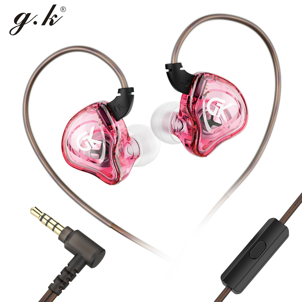 GK AK8 HIFI Bass Music เอียร์บัดเสียงรบกวน Cancelling ชุดหูฟัง Ultra-linear แบบไดนามิกไดร์เวอร์หูฟัง