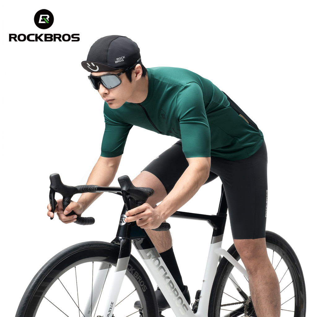 ROCKBROS เสื้อยืดปั่นจักรยานสำหรับผู้ชายสำหรับฤดูร้อน น้ำหนักเบา ระบายอากาศได้ดี ซิปครึ่งตัว สะท้อนแสง — صورة 6