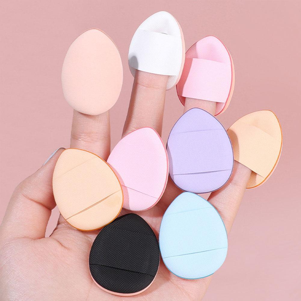 6 ชิ้น Mini Finger พัฟเครื่องสําอาง Soft Foundation Powder รายละเอียดแต่งหน้าเครื่องมือครีมคอนซีลเลอ