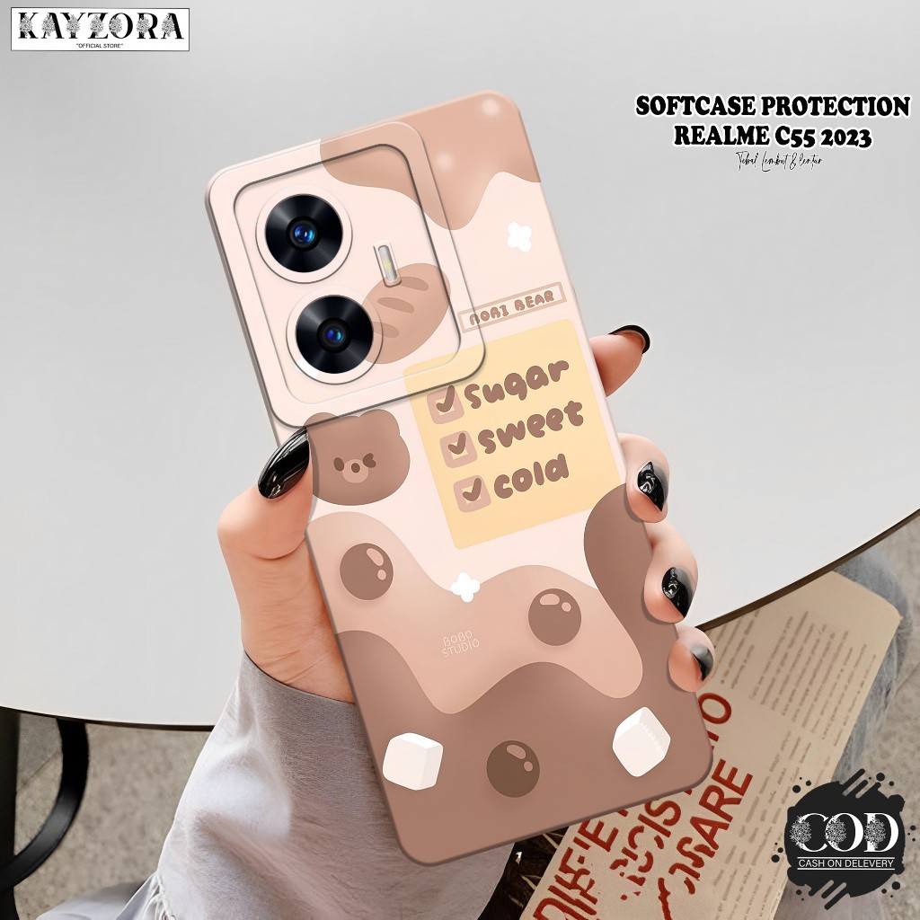 เคสโทรศัพท์ HP ล่าสุด Realme C55 - เคสแฟชั่นอนิเมะ - ซิลิโคนกล้อง Pro - Realme C55 Softcase - เคส Re