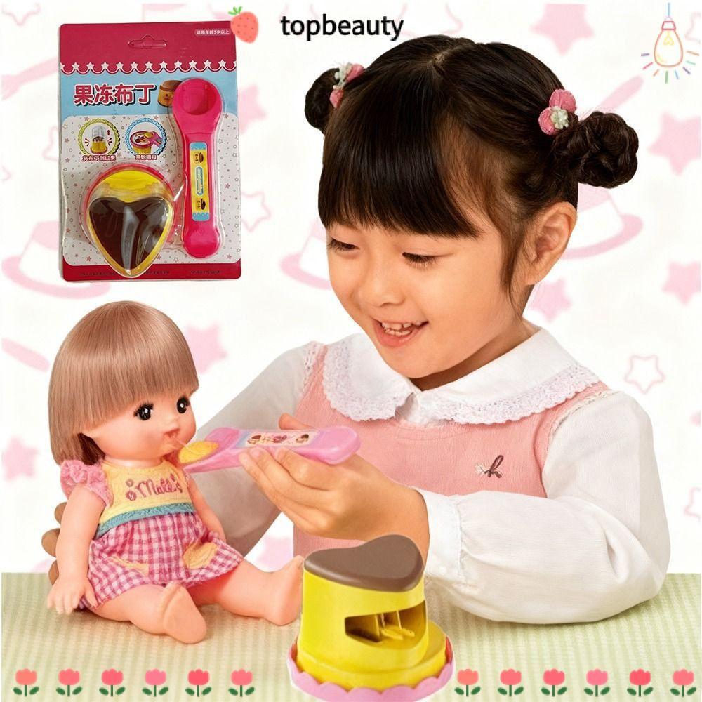 TOPBEAUTY Love Pudding Feeding Toy, Interactive Play Simulation Pudding Food Feeding Toy, Kawaii Str