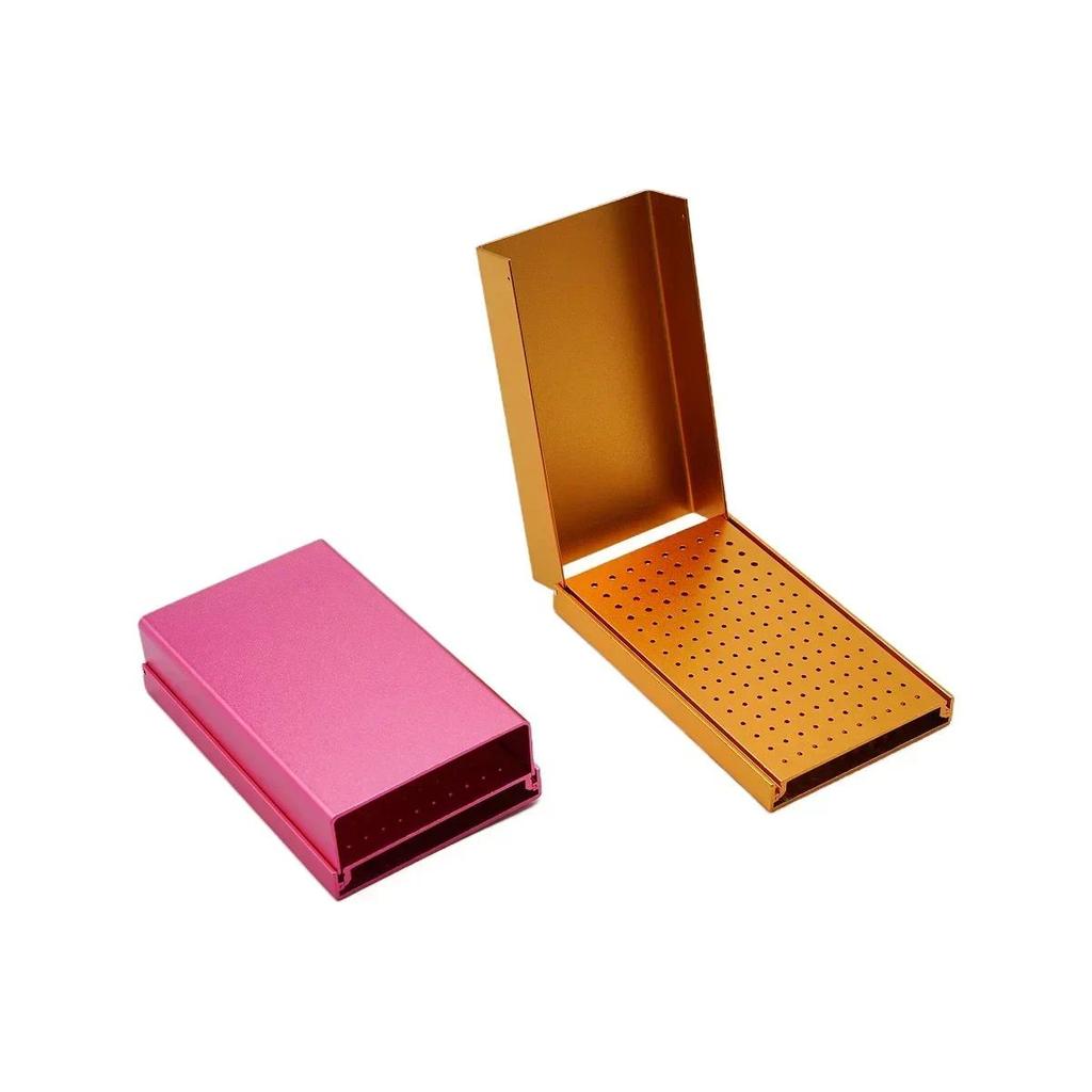 1PC Autoclavable 152-Hole Dental Bur กล่องฆ่าเชื้ออลูมิเนียม FG RA ผู้ถือความเร็วสูง Organizer ที่มี