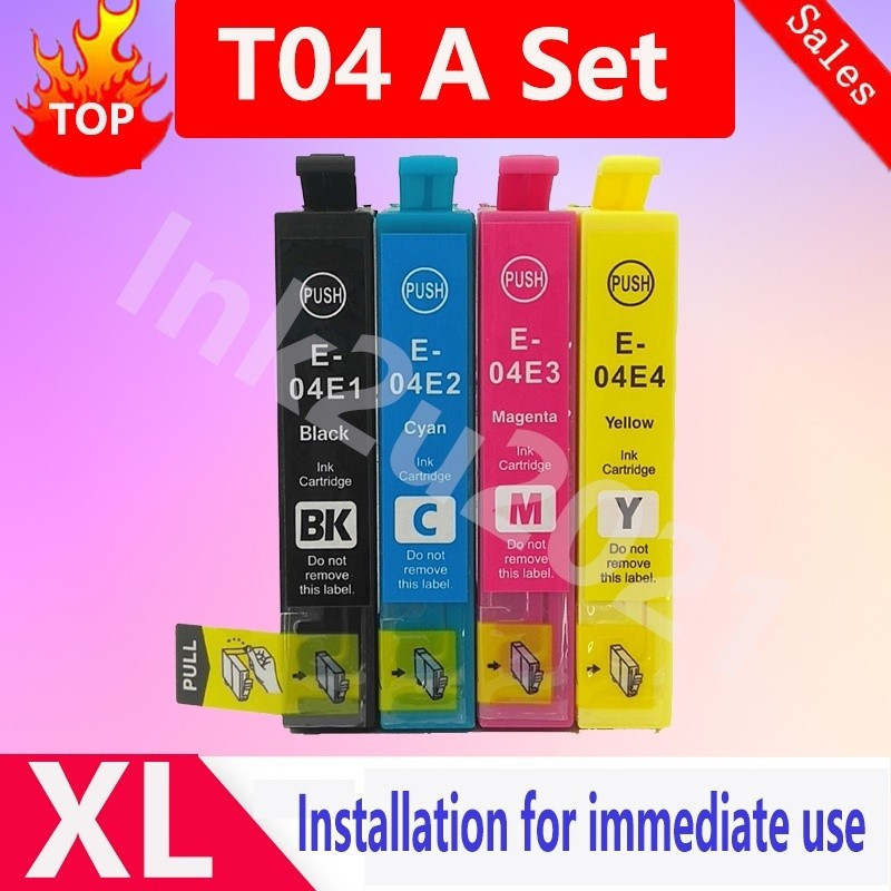 E-04E T04E T04E1 T04E2 T04E3 ตลับหมึกสําหรับ Epson Expression Home XP-2101 XP-4101 WF-2831 WF-2851 เ
