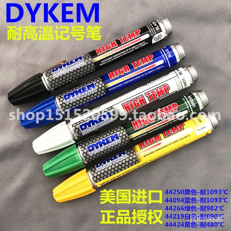 DYKEM ปากกาสีทนอุณหภูมิสูงสูง TEMP ทนอุณหภูมิสูง Non-Fading Marker ปากกา 1093 องศา