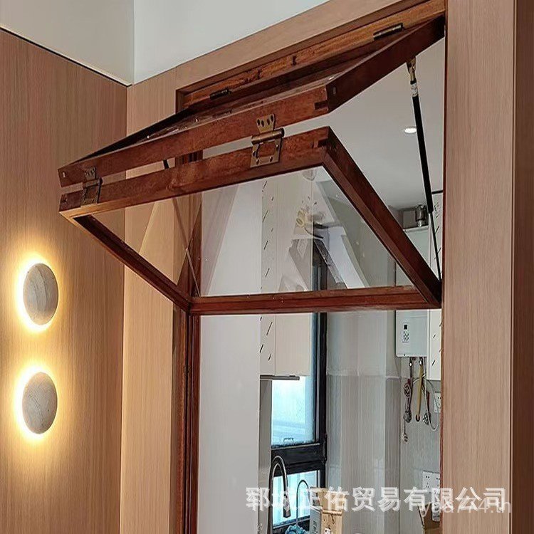 Shop เก่า Elm หน้าต่างพับ Log ร้านกาแฟตกแต่งห้องครัวหน้าต่างพับกระจกหน้าต่าง Upper Lower B & B Lift 