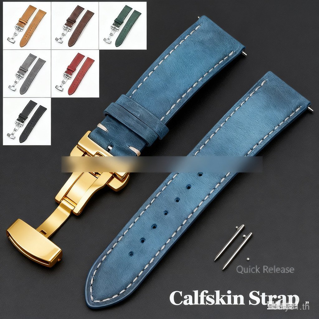 14/16/20/22/24 มม.วินเทจสายหนังแท้ Crazy Horse Cowhide Band Unisex Minimalist สายรัดข้อมือ