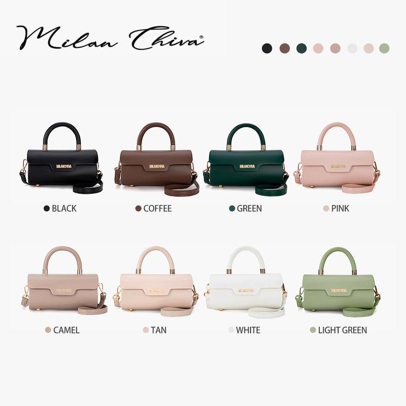 Milan Chiva รุ่น Barrel Bags กระเป๋าถือสำหรับผู้หญิง กระเป๋าถือคล้องมือ ทรงยาวเล็ก (MC-4001)