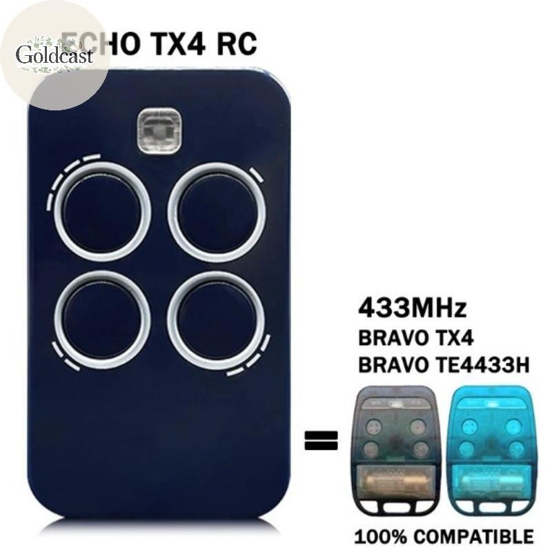 ทอง 1 ชิ้นเครื่องส่งสัญญาณมือ 433MHz สําหรับ ECHO TX4 RC 6100334 / BRAVO TX4 / BRAVO TE4433H ประตูโร