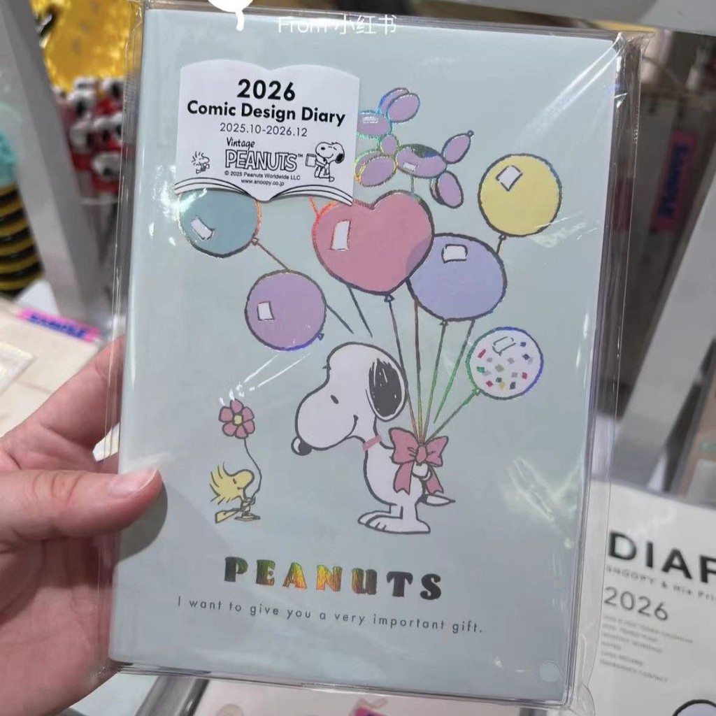 planner planner 2026 2026 ใหม่ Snoopy Color Page Handbook Comic B6 Month Weekly Plan Schedule Notepa