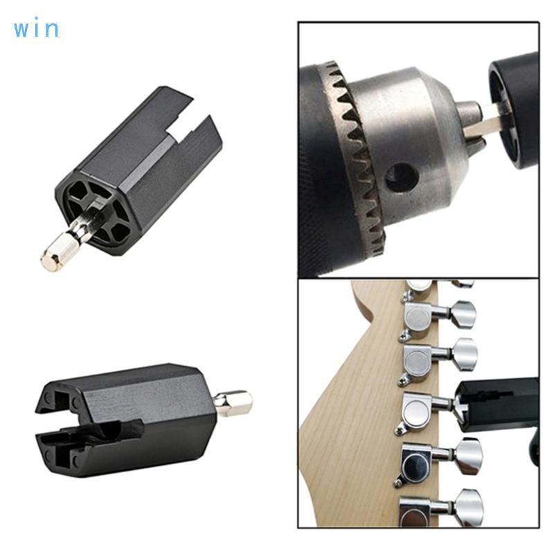 Win Guitar String Winder Head Hex สว่านไฟฟ้า Tuning Peg Puller เครื่องมือบํารุงรักษา