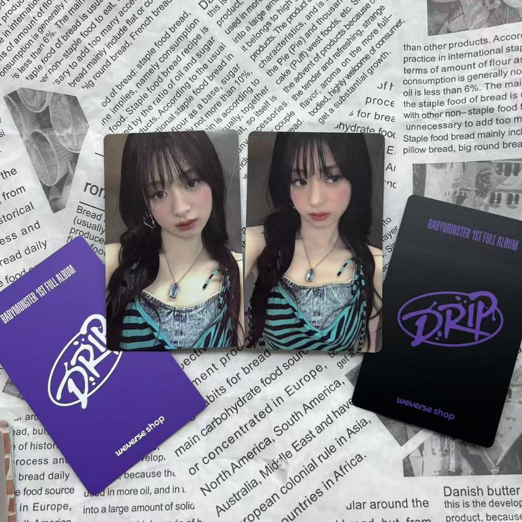 [Piggy] Babymonster Small Card DRIPLucky Card ASA RAMI AHYEON RORA RUKA CHUITITA Photo Card