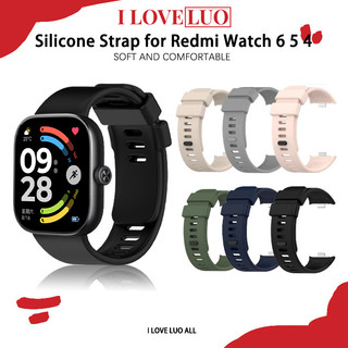สายซิลิโคน for Redmi Watch 6 5 4 สายยางกีฬานาฬิกาอัจฉริยะ for Xiaomi Mi Band 10 9 Pro 8 Pro