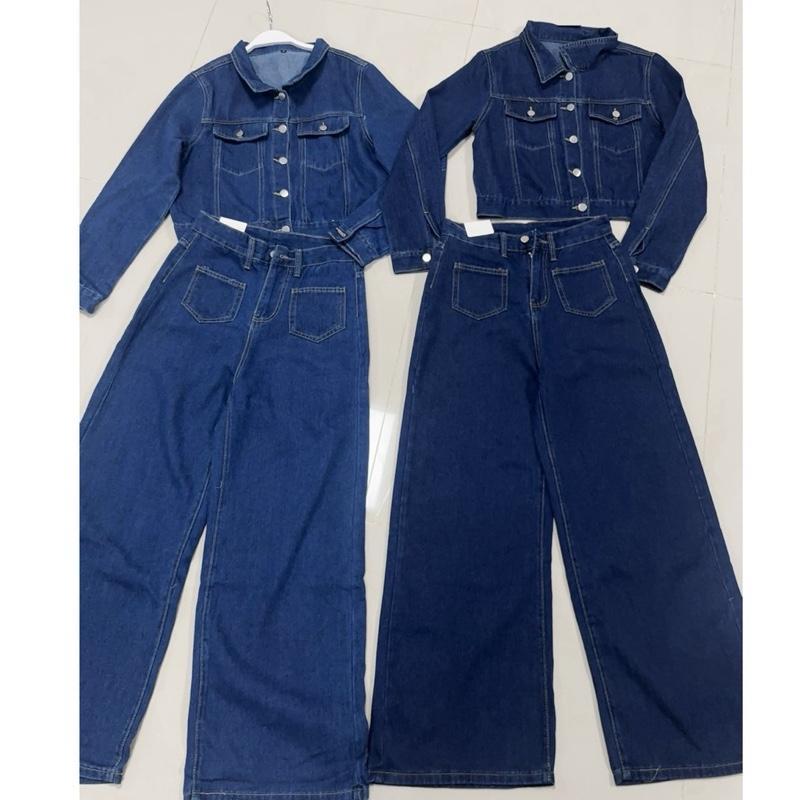 ชุดเซ็ตยีนส์ ผ้ายีนส์เเท้ งานมีน้ำหนักสีชัดสวย ดีเทลกระเป๋ากางเกงหน้าเก๋ๆผ้ายีนส์100%-B1433 - รูปที่ 5