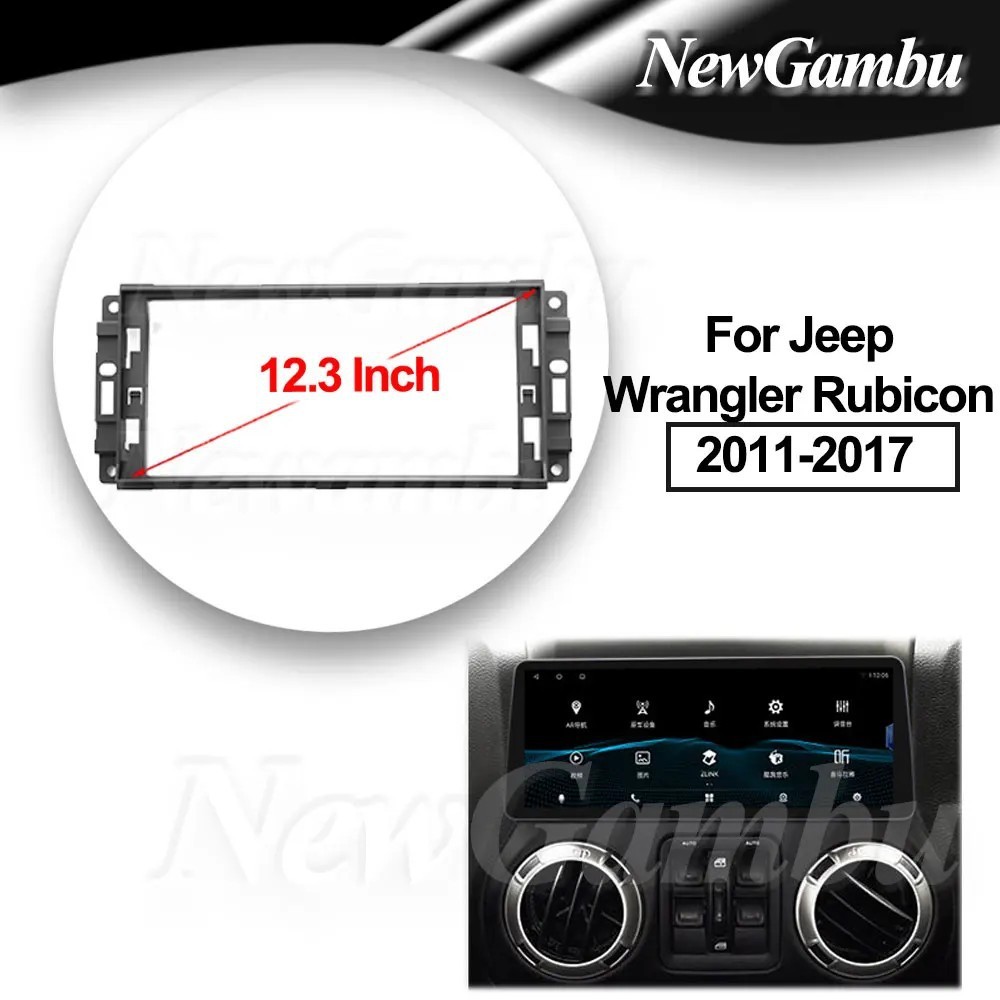 เหมาะสําหรับ Jeep Wrangler 11-17WANGLER RUBICON Android Navigation หลากหลายดัดแปลงแผงชุดกรอบ
