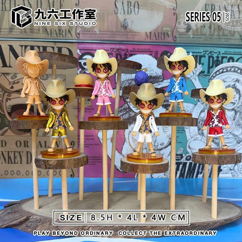 พร้อมสต็อก Hasegawa สไตล์ใหม่ One Piece wcf Golden Luffy 5 ตัวเลข 96 ที่กําหนดเองหมวกฟาง Luffy สีขาว