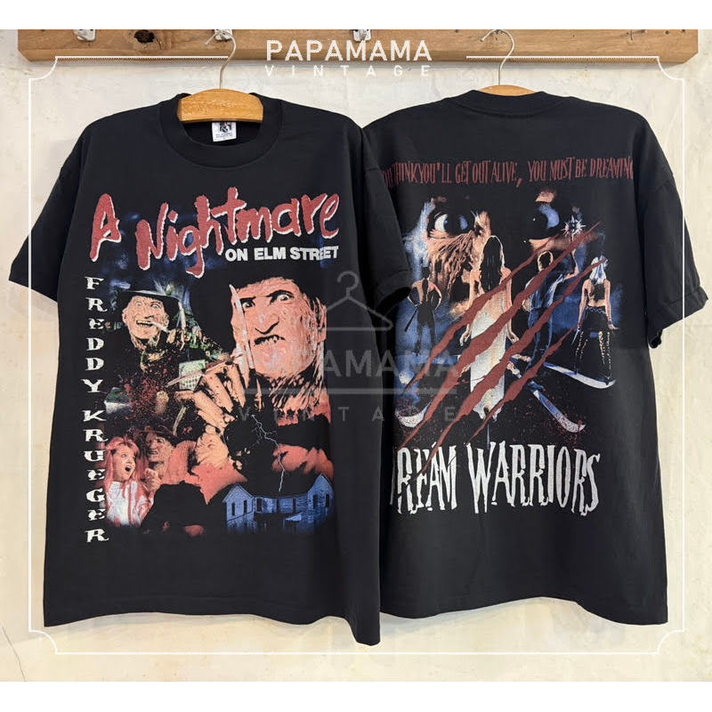 A nightmare ON ELM STREET FREDDY KRUEGER The Legendary Movie เสื้อวินเทจ เสื้อภาพยนตร์ตำนาน papamama