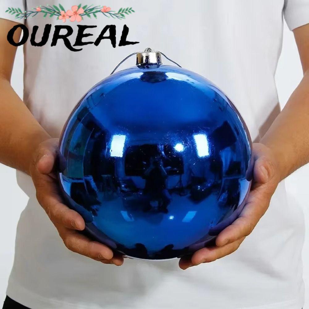 ลูกบอลคริสต์มาสยักษ์ OUREAL 6 สี 12/15/20 ซม. สิงโตคริสต์มาส|ลูกบอล ตู้โชว์ลูกบอลเครื่องประดับคริสต์มาสไฟฟ้าพลาสติกทนทาน