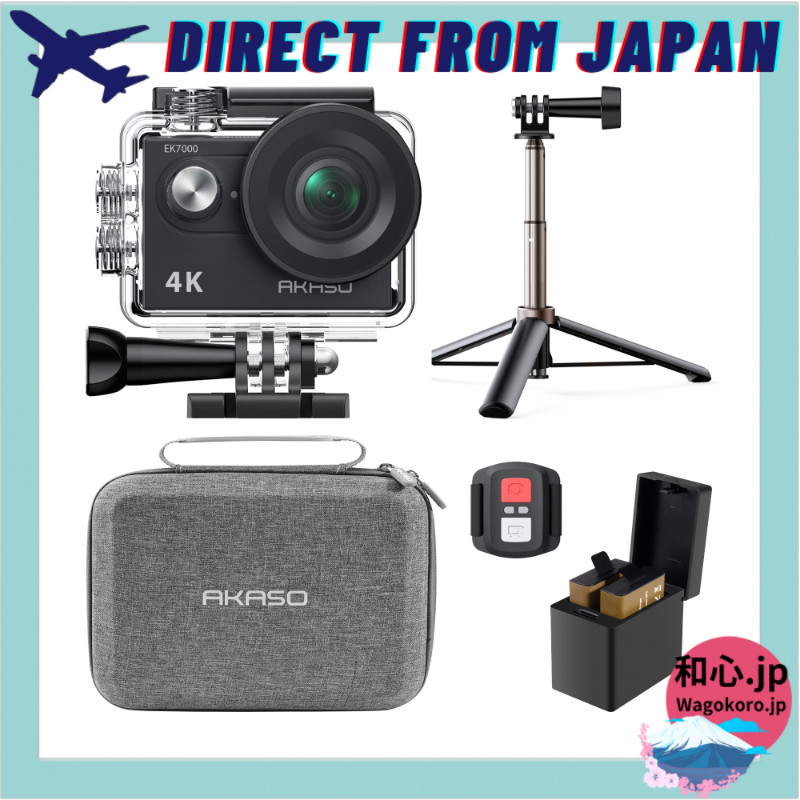 AKASO Action Camera EK7000 4K30FPS 20MP Underwater Camera with Wi‑Fi, External Microphone Support, 4