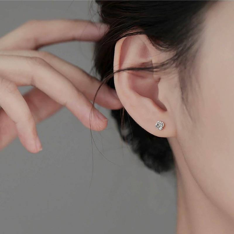 Elven Rose Earrings ต่างหูเงินแท้ S925 [MERCELO] - รูปที่ 2