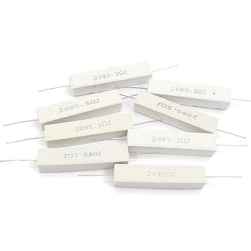 ตัวต้านทานซีเมนต์ 20W 1R/2/2.2/2.5/3/4/5/8/10/30/33/200 ยูโร 470 ยูโรตัวต้านทานเซรามิก 4O0V