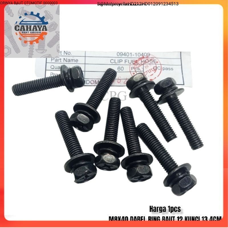 12 M8X40 DOUBLE RING KEY 13 UNIVERSAL CAR รถจักรยานยนต์ BOLT ORIGINAL BOLT ANTI-SPOT BOLT $ รถจักรยา