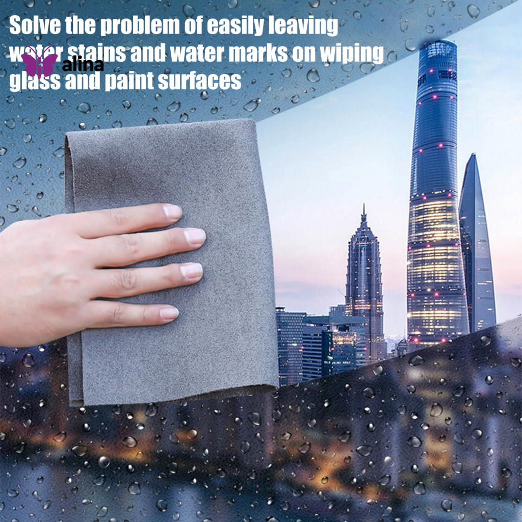 ALINA ผ้าทําความสะอาดแก้วผ้าทําความสะอาดไมโครไฟเบอร์ดูดซับพิเศษสําหรับห้องครัว Windows Cars Lint-fre