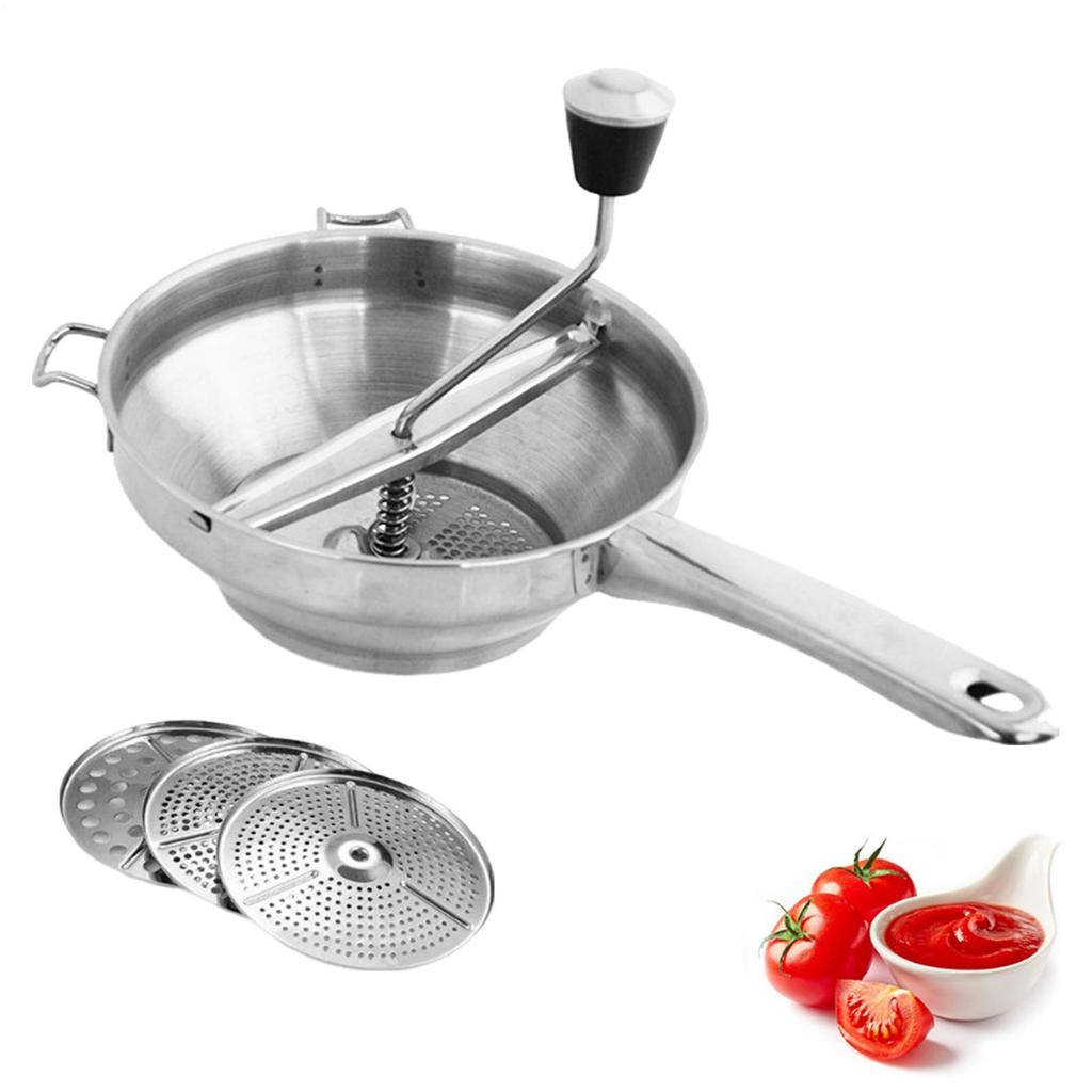 Food Mill For Tomato Sauce Tomato Press Stainless Steel Potato Ricer With Handle Tomato Sauce Maker 
