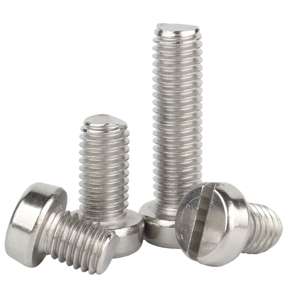 (304 สแตนเลส one-slot สกรูหัวทรงกระบอก GB65 สกรู slotted หัวกลม bolt M6M8/M10