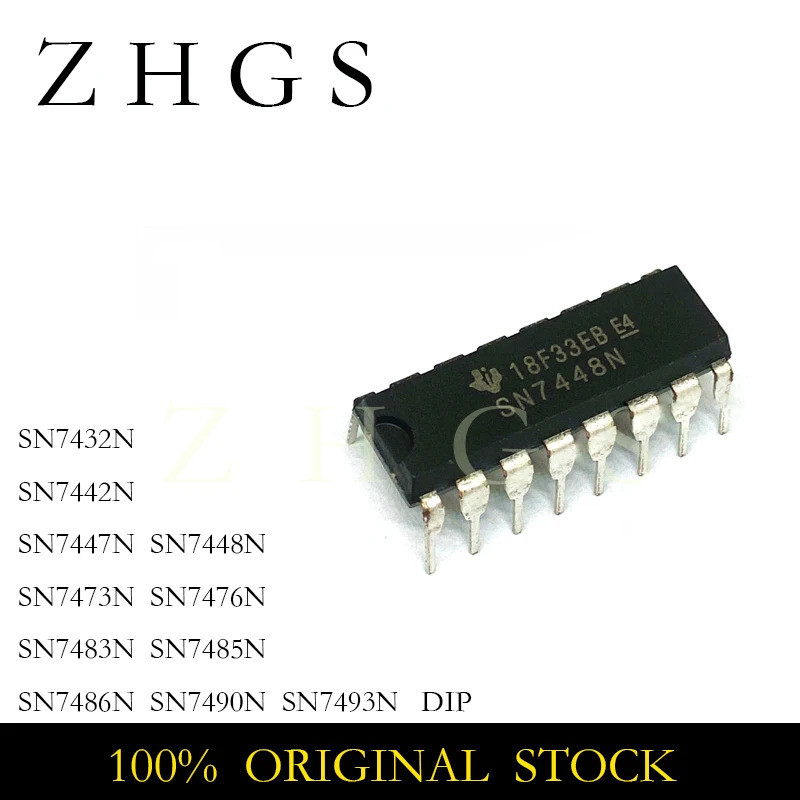 5PCS SN7432N SN7442N SN7447N SN7448N SN7473N SN7476N SN7483N SN7485N SN74486N SN7490N SN7493N DIP ชิ
