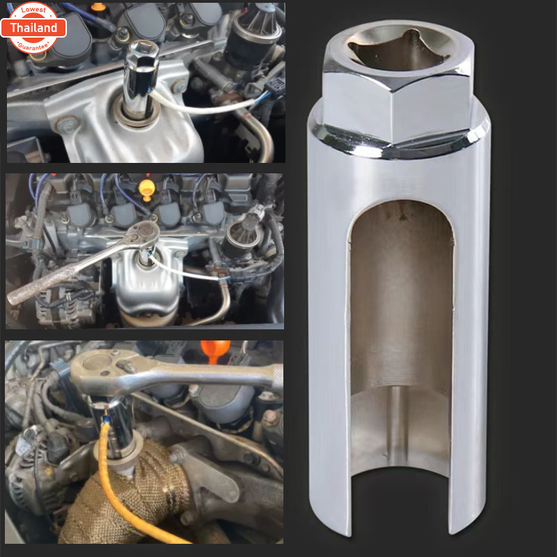 YOUKU-ลูกล็อกขันเซนเซอร์​ O2​ ขนาด 22mm 1/2 สีเงิน