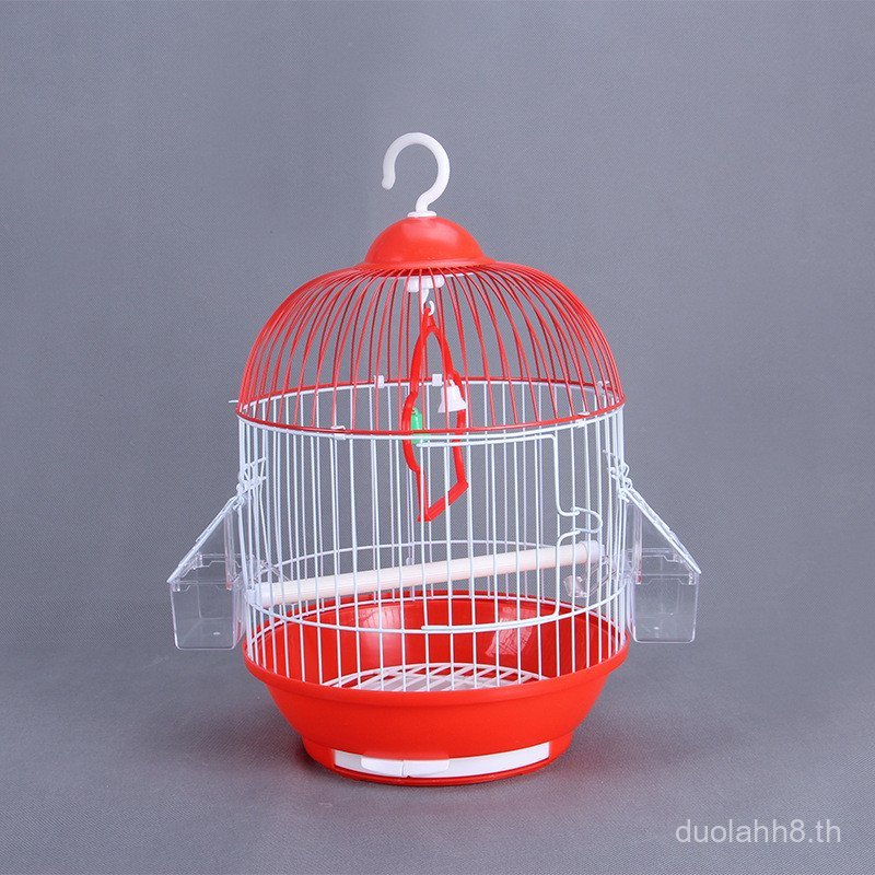 กรงสัตว์เลี้ยงตะวันออก Dayang Birdcage กรงนกโลหะทรงกระบอก Starling Peony Budgerigar Birdcage