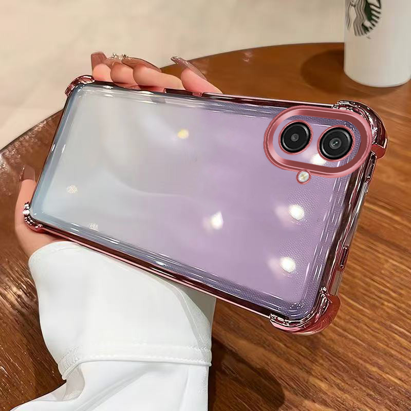 เคส  samsung a07 4g เคสโทรศัพท์เคลือบด้วยไฟฟ้าป้องกันการตกสี่มุมสําหรับเคส samsung a07 4g